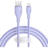 Baseus Pudding Serisi Usb To iPhone uyumlu Lightning USB iPhone Uyumlu 2.4 Amper Hızlı Şarj ve Data Aktarım Kablosu iPhone 14 , 13 ,12 11 ,x , 7 , 8 , 6 uyumlu MOR thumbnail 1