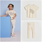 Peppa Kız Çocuk Taytlı Takım - 1