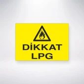 Dikkat Lpg Sticker 20X28 Cm - 1