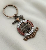 Anahtarlık Metal Ay Yıldız Kule Kalp Çanta Araba Cüzdan Süsü thumbnail 3