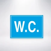 W.C Sticker 20X28 Cm - 1