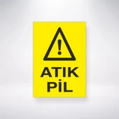 Atık Pil Sticker 20X28 Cm - 1