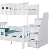 Mdf Profil Ranza, Deluxe Ayrılabilir Ranza - Beyaz + 2 Adet Comfort Yatak - 5