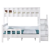 Mdf Profil Ranza, Deluxe Ayrılabilir Ranza - Beyaz + 2 Adet Comfort Yatak - 3