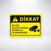 Bu Site 24 Saat Kamera ile İzlenmektedir Sticker 20X28 Cm - 1