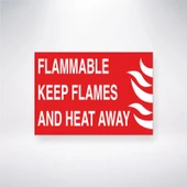 Flammable Keep Flames And Heat Away Sticker 20X28 Cm - 1