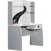 Formula Genç Odası - 3 Kapılı Dolap, Mercedes Full Ledli Arabalı Yatak, Masa - Beyaz - 4