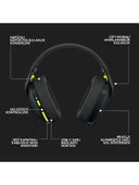 Logitech G G435 LIGHTSPEED Kablosuz Oyuncu Kulaklığı - Siyah - 7