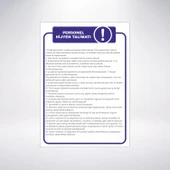 personel hijyen talimatı Sticker 20X28 Cm - 1