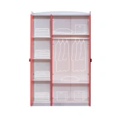 Formula Genç Odası - 3 Kapılı Dolap, Jaguar Full Ledli Arabalı, Masa - Kırmızı - 6