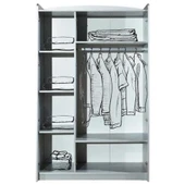 Formula Genç Odası - 3 Kapılı Dolap, Mercedes Full Ledli Arabalı Yatak, Masa - Beyaz - 3