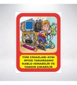 Tüm Cihazları Aynı Prize Takma Sticker 20X28 Cm - 1