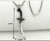 925 Ayar Gümüş La Feta İlla Ali La Seyfe İlla Yazılı Zülfikar Kolye thumbnail 3