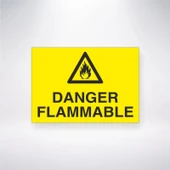 Danger Flammable Sticker 20X28 Cm - 1