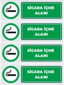 Sigara İçme Alanı Sticker 20X28 Cm - 1