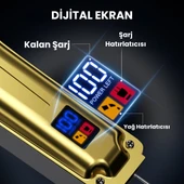 Enchen Boost 3 Gold Ayarlanabilir Başlıklı Dijital Göstergeli Şarjlı Profesyonel Saç Kesim Makinesi thumbnail 4