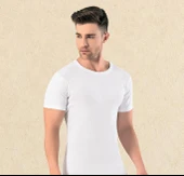 Omera Organik Kumaş Erkek Ribana Kısa Kol Açık Yaka Atlet 2008 thumbnail 1