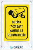 Bu Bina Kamera ile İzlenmektedir Sticker 20X28 Cm - 1