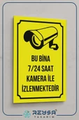 Bu Bina Kamera ile İzlenmektedir Sticker 20X28 Cm - 5
