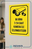 Bu Bina Kamera ile İzlenmektedir Sticker 20X28 Cm - 4