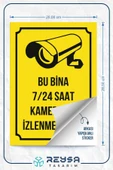 Bu Bina Kamera ile İzlenmektedir Sticker 20X28 Cm - 2