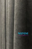 Madame Dower Butterfly Soyut Temalı Antrasit Fon Perde - Pilesiz - Sade Tasarım Fonluk Perde - 5
