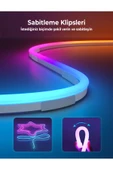SESE DUYARLI ANİMASYONLU RGB KUMANDALI 5 METRE NEON ŞERİT HORTUM LED USB VE APP UYUMLU - 8