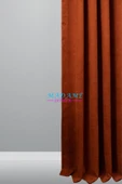 Madame Dower Gölge Kiremit Elegance Fon Perde 1x3 Sık Pile + Kolbağı Hediye - 4