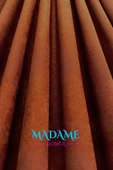 Madame Dower Butterfly Kiremit Soyut Sade Fon Perde  - Pilesiz - Sade Tasarım Fonluk Perde - 4