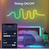 SESE DUYARLI ANİMASYONLU RGB KUMANDALI 5 METRE NEON ŞERİT HORTUM LED USB VE APP UYUMLU - 6