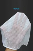 Madame Dower Simple Şantuklu Dahlia 1x3 Sık Pile Dökümlü Tül Perde Kırık Beyaz - Kırışmaz - Ütü Gerektirmez - 6