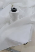 Madame Dower Krep Bambu Ultra Dökümlü Kırışmaz Tül Perde - 1x3 Sık Pileli Tül Perde - 4