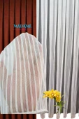 Madame Dower Extra Ağır Zincir 1x3 Sık Pile Tül Perde - Kırışmaz - Ütü Gerektirmez - 4