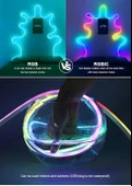 SESE DUYARLI ANİMASYONLU RGB KUMANDALI 5 METRE NEON ŞERİT HORTUM LED USB VE APP UYUMLU - 7