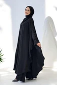 Tunik, Pantolon ve Abaya Üçlü Takım 8663 Siyah thumbnail 3