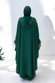 Tunik, Pantolon ve Abaya Üçlü Takım 8663 Zümrüt thumbnail 2