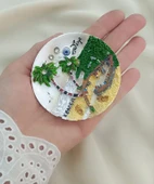 Magnet Taşlı Mıknatıslı Buzdolabı Süsü Nazar Göz Boncuklu Palmiye Agacı Türkiye Kemer Yazılı - 2
