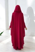 Tunik, Pantolon ve Abaya Üçlü Takım 8663 Bordo thumbnail 2