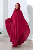Tunik, Pantolon ve Abaya Üçlü Takım 8663 Bordo thumbnail 3