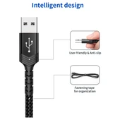 Jsaux Premium Serisi CC0011 3.1A 2 Metre Type-C Hızlı Şarj ve Data Aktarım Kablosu Örgülü Kablo Galaxy S20 S10 S9 S8 Plus Note 10 9 8,ps5 ve Type-C Girişli Cihazlar ile Uyumlu Şarj Cihazı Kablosu thumbnail 4