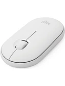 logitech M350 Pebble Sessiz Kablosuz Kompakt Mouse Beyaz