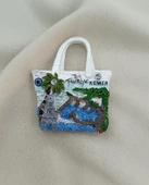 Magnet Çanta Taşlı Mıknatıslı Buzdolabı Süsü Nazar Göz Boncukllu Palmiye Agacı Türkiye Kemer Yazılı - 3