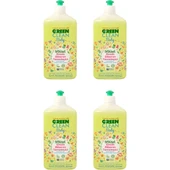 Green Clean Organik Portakal Yağlı Baby Biberon Emzik Temizleyici 500 ml 4'lü Set - 1