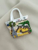 Magnet Çanta Taşlı Mıknatıslı Buzdolabı Süsü Nazar Göz Boncukllu Palmiye Agacı Türkiye Kemer Yazılı - 1