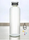 My Bottle Çizgili Tasarım Cam Matara 750 ml - 1