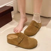 Kadın Süet Loafer Terlik (Deve Tüyü) - 2