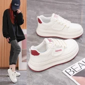 Kadın Deri Günlük Spor Ayakkabı (Bej Siyah-1) thumbnail 7