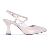 Moda Ayakkabı 860 Siyah-Krem 5Cm Kadın Topuklu Ayakkabı - 1