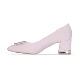 Moda Ayakkabı 858 Siyah-Krem 5Cm Kadın Topuklu Ayakkabı - 3
