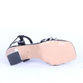 Moda Ayakkabı 532 Parlak Taşlı 7Cm Şefaf Topuklu Ayakkabı - 5